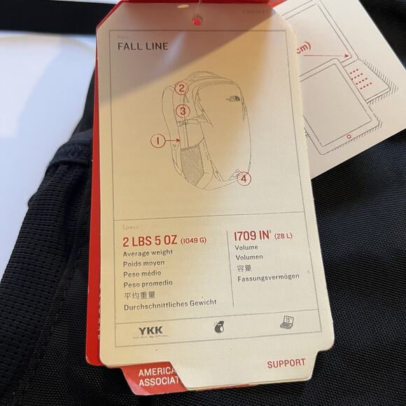 The North Face Black Backpack with Orange Accents - Picture 12 of 15